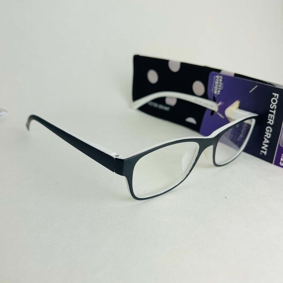 RG0360 Lot of 2 Foster Grant Unisex Crystal Vision Reading Glasses w/ Case +1.25 - Picture 3 of 6